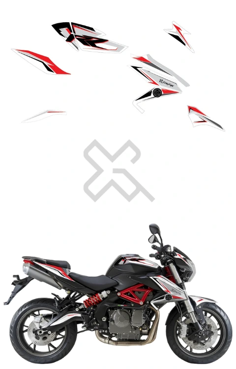 RR Edition Half Body Sticker Compatible with Benelli TNT 600i | Made in Premium Gloss Vinyl with FPF (Fade Protection Film), Waterproof, Precut Sticker, Pack of 1